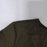 Women Sexy Solid V Neck Dress