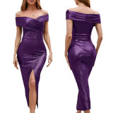 Women Sexy Solid Dress