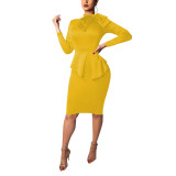 Women sexy diagonal bow dress