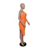 Women Loose Solid Short Sleeve Pocket Maxi Dress