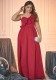 Plus Size Women Slash Shoulder Sleeveless Solid Dress