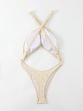 Women Solid Sexy Bikini One-piece Swimsuit