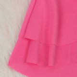Sexy Women's Solid Color V-Neck Two-Piece Pants Set