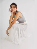 Irregular See-Through Mesh Sexy High-Waisted Long Skirt