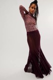 Irregular See-Through Mesh Sexy High-Waisted Long Skirt