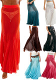 Irregular See-Through Mesh Sexy High-Waisted Long Skirt