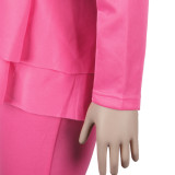 Sexy Women's Solid Color V-Neck Two-Piece Pants Set