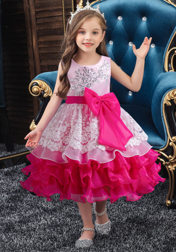 Girls Princess Dress Flower Girl Wedding Dress Evening Dress Puff Dress