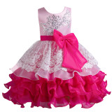Girls Princess Dress Flower Girl Wedding Dress Evening Dress Puff Dress