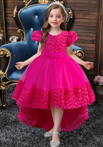 Girls tail holiday party dress princess dress