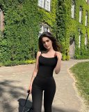 Women Summer Sexy Solid Suspender Bodysuit