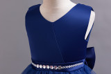 Girls Sleeveless Bow Holiday Party Princess Dress