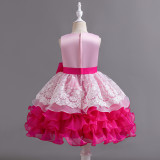 Girls Princess Dress Flower Girl Wedding Dress Evening Dress Puff Dress