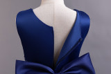 Girls Sleeveless Bow Holiday Party Princess Dress