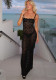 Summer Women's Fashion Strap Sexy See-Through Lace Slim Dress