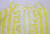 Women striped chiffon print Top and Skirt two-piece set