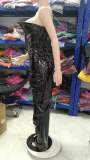 Women's Strapless Low Back Slim Fit Trendy Pocket Jumpsuit