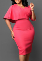 Women Solid Bodycon Professional African Dress