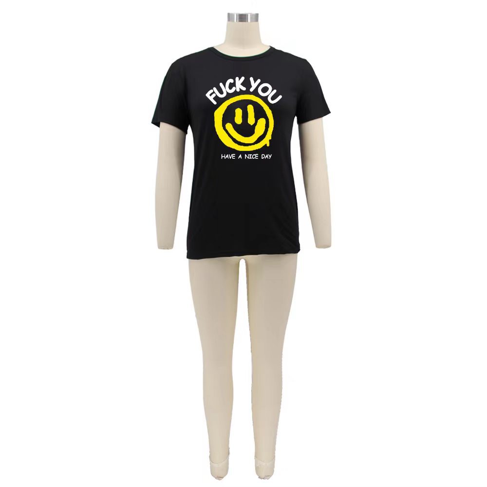 Printed Short-Sleeve T-Shirt for Summer Casual Streetwear
