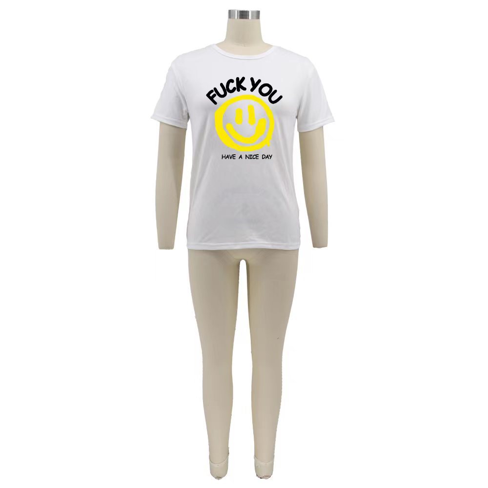 Printed Short-Sleeve T-Shirt for Summer Casual Streetwear
