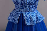 Girls princess dress puff sleeve mesh tutu skirt