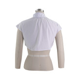 Sexy Solid Color Pocket Patchwork Irregular Loose Single Breasted Shirt