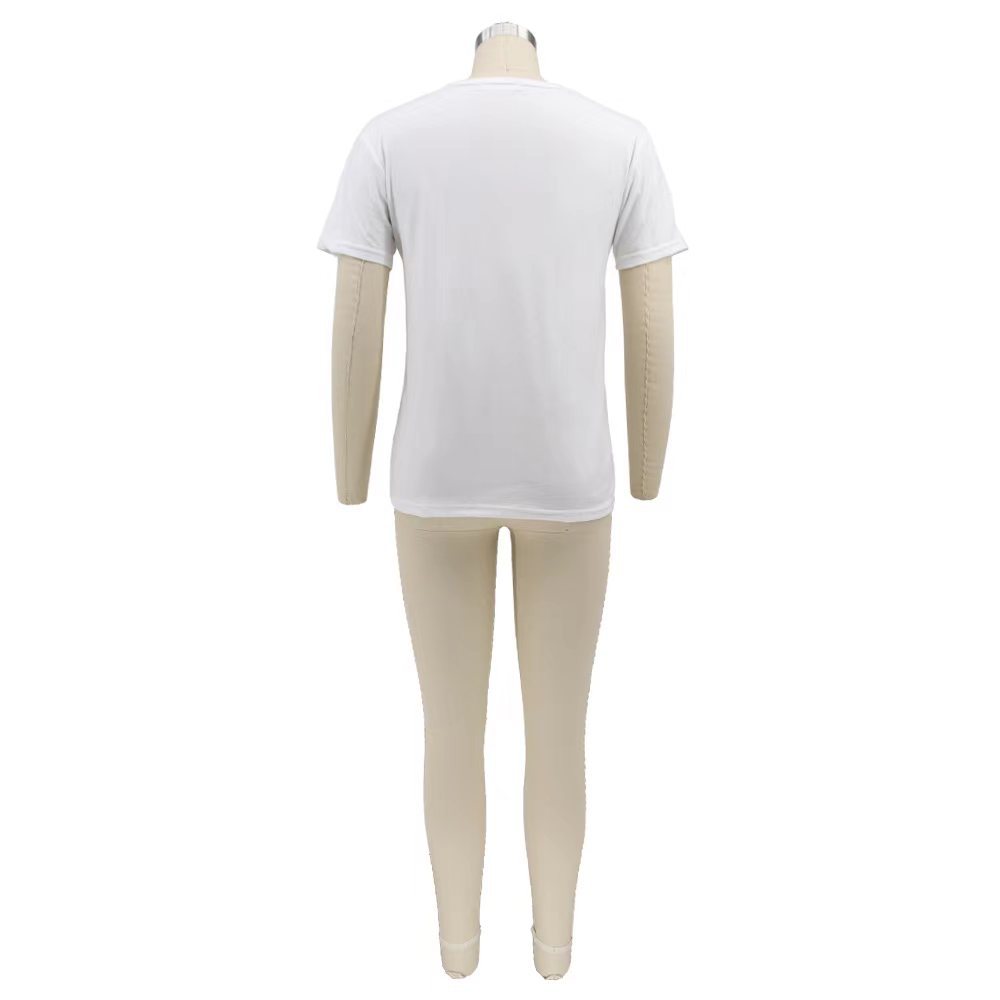 Printed Short-Sleeve T-Shirt for Summer Casual Streetwear