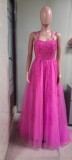 Evening dress overseas warehouse lace Low Back sexy dinner graduation party bridesmaid dress（Processing time need 3-6 days）