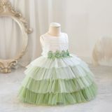 Children's Flower Girl Tutu Princess Dress Baby Girl's First Birthday Formal Party Dress