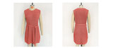Spring Summer Women's Solid Color Round Neck Knitting Dress
