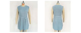 Spring Summer Women's Solid Color Round Neck Knitting Dress