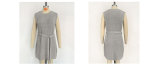 Spring Summer Women's Solid Color Round Neck Knitting Dress