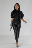 Spring Summer Women's Round Neck Fashion Casual Shirt
