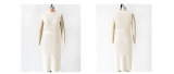 Spring Spring Solid Color Round Neck  Slit  Fashion Knitting Dress