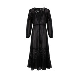 Chiffon Lace Patchwork Long Cover-Up Sun Protection Coat