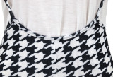 Spring Printed Long-Sleeved Slim Fit Women's Strap Casual Two Piece Pants Set