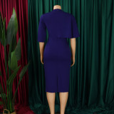 Women Solid Bodycon Professional African Dress