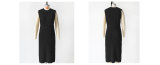 Spring Spring Solid Color Round Neck  Slit  Fashion Knitting Dress