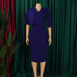 Women Solid Bodycon Professional African Dress