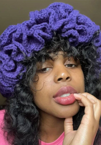 Fashion Crochet Ruffle Hat