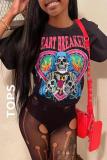 Short Sleeve Printed Women's T-Shirt