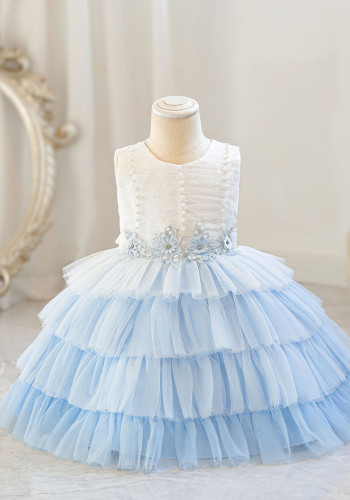 Children's Flower Girl Tutu Princess Dress Baby Girl's First Birthday Formal Party Dress