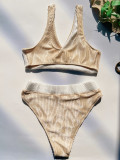 Women Bikini Sexy Patchwork Color Block Swimwear