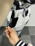 Women Sexy Printed Short Sleeve Off Shoulder Stretch Jumpsuit
