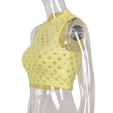 Women Summer Sexy Hollow Crop Top