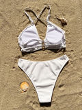Women BikiniSolid Sexy Lace-Up Swimwear
