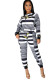 Women Long Sleeve Top and Pants Printed Casual Two-piece Set
