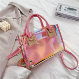 Women's Trendy Transparent Laser Pvc Handbag Crossbody Bag Shoulder Bag
