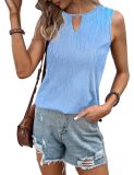 Women's Tank Top Keyhole Neck Sleeveless Summer Casual Top