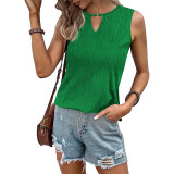 Women's Tank Top Keyhole Neck Sleeveless Summer Casual Top